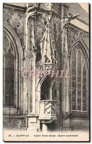 Saint Lo Ansichtskarte AK Eglise Notre Dame chaire exterieure