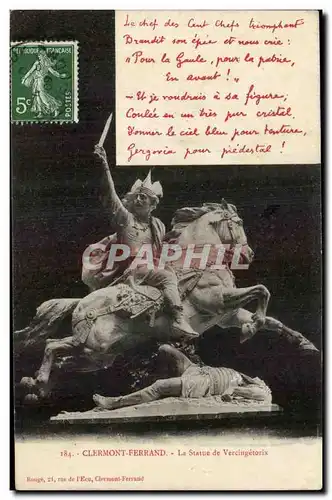 Clermont Ferrand Cartes postales La statue de Vercingetorix