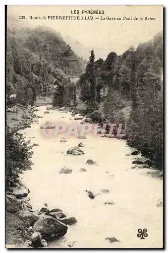 Cartes postales Route de Pierrefitte a Luz Le Gave au pont de la Reine