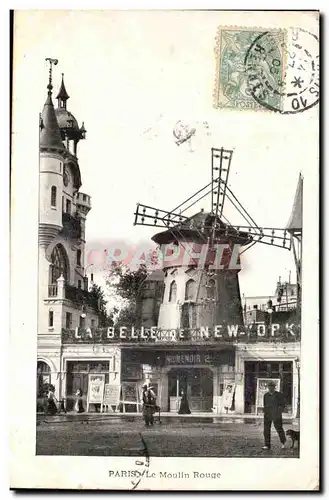 Paris Cartes postales Le Moulin Rouge (la belle de New York)