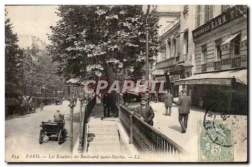 Paris Ansichtskarte AK Les escaliers du boulevard St Martin