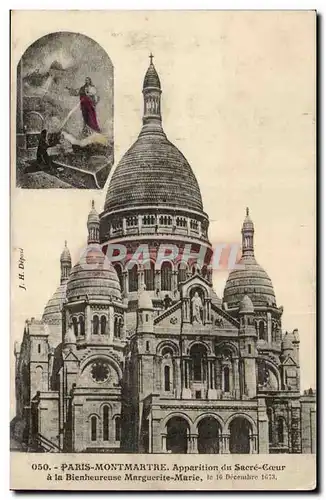 Paris Ansichtskarte AK Montmartre Apparition du Sacre Coeur a la bineheureuse Marguerite MArie le 16 decembre 167