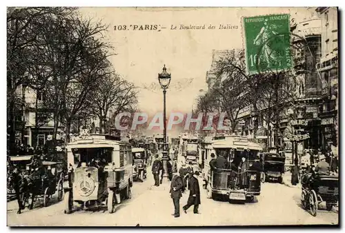 Paris Cartes postales Boulevard des italiens (bus omnibus)