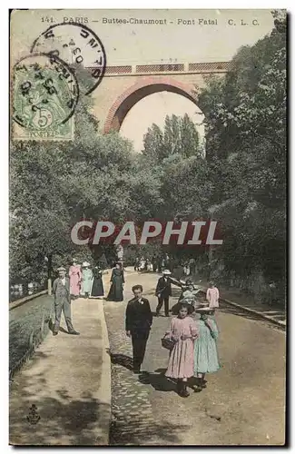 Paris Ansichtskarte AK Buttes Chaumont Pont fatal