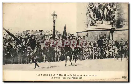 Paris Ansichtskarte AK Defiles de la victoire a Paris 14 juillet 1919 Le defile General Pershing