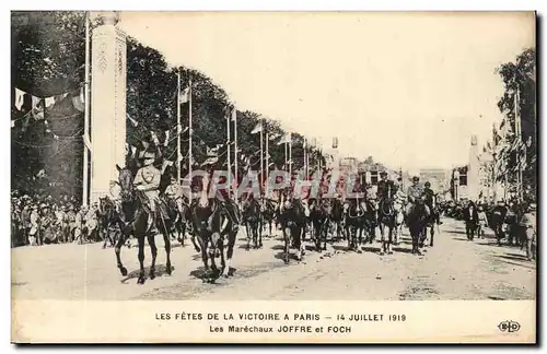 Paris Ansichtskarte AK Fetes de la victoire a Paris 14 juillet 1919 Les marechaux Joffre et Foch