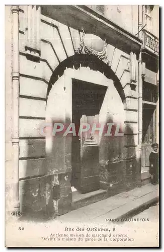 Paris Cartes postales Rue des Orfevres Ancienne maison de marchand orfevre