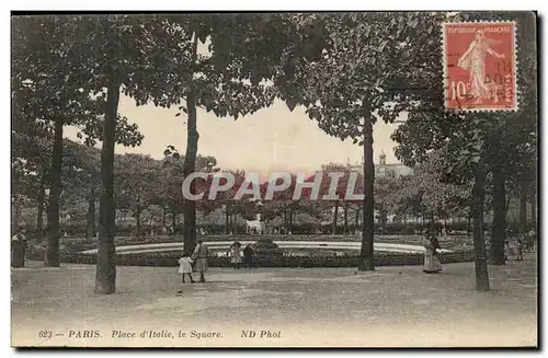 Paris Cartes postales Place d&#39Italie Le square