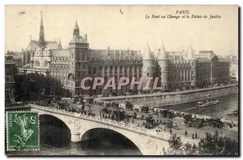 Paris Ansichtskarte AK Le pont au change et le palais de justice