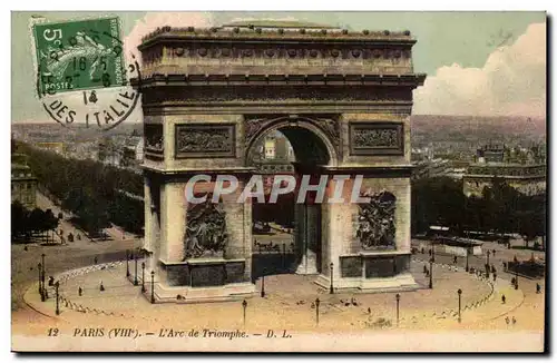 Paris Cartes postales Arc de TRiomphe