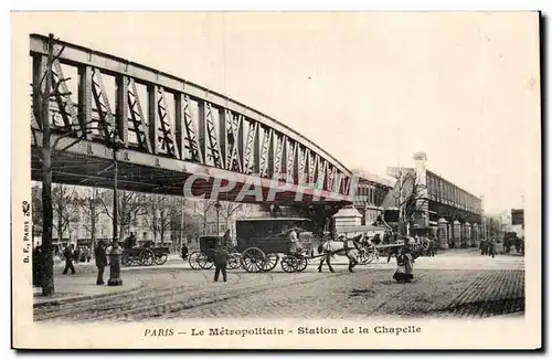 Paris Cartes postales Metropolitain Station de la Chapelle (metro)