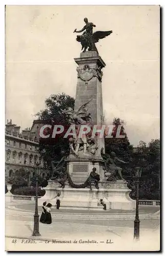 Paris Ansichtskarte AK Louvre Monument de Gambetta