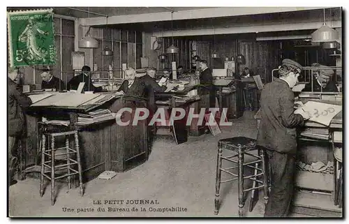 Paris Cartes postales Le Petit Journal Vue partie du bureau de la comptabilite TOP (journal presse media)