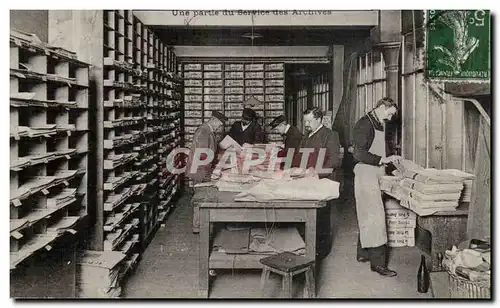 Paris Cartes postales Le Petit Journal Une partie du service des archives TOP (journal presse media)