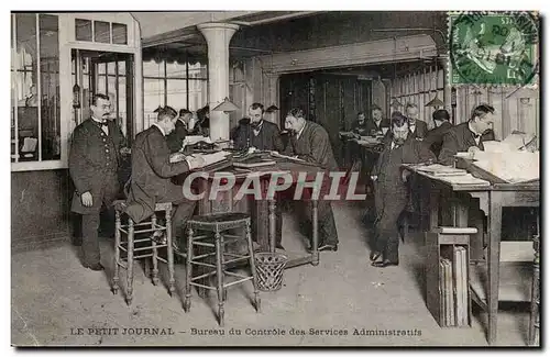 Paris Cartes postales Le Petit Journal Bureau des controles des services administratifs TOP (journal presse medi