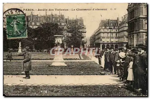 Paris Cartes postales Jardin des Tuileries Le charmeur d&#39oiseaux TOP