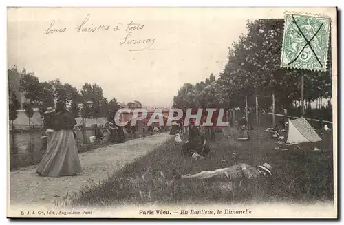 Paris Vecu Ansichtskarte AK En banlieur Le dimanche (sieste)