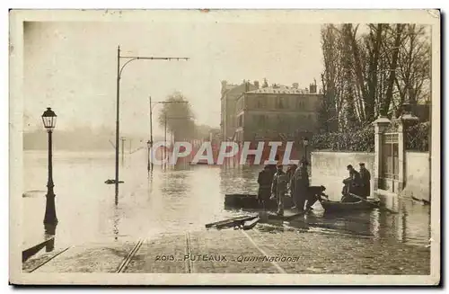 Puteaux Ansichtskarte AK Quai national Inondations 1910