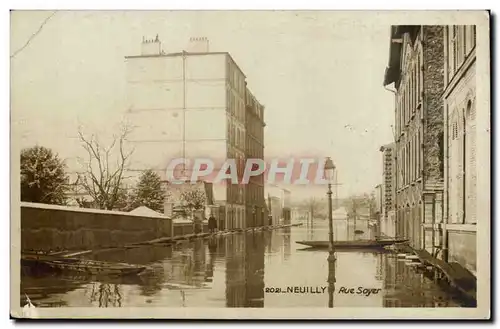 Neuilly Cartes postales Inondations 1910 Rue Soyer