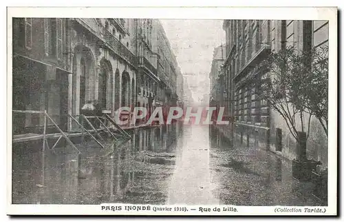 Paris Ansichtskarte AK Inondations 1910 Rue de Lille