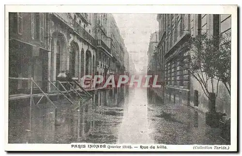 Paris Cartes postales Inondations 1910 Rue de Lille