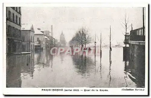 Paris Cartes postales Inondations 1910 Quai de la Rapee