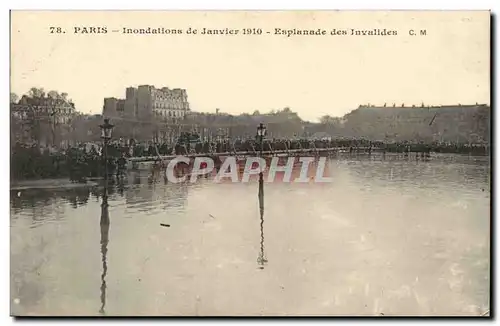 Paris Ansichtskarte AK Inondations 1910 Esplanade des Invalides