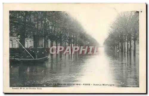 Paris Ansichtskarte AK Inondations 1910 Avenue Montaigne