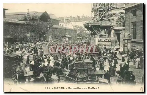 Paris Cartes postales Un matin aux halles (marche) TOP