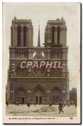 Paris Ansichtskarte AK Notre DAme La facade et le parvis