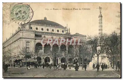 Paris Cartes postales Theatre et place du Chatelet