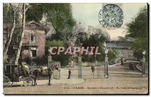 Paris Cartes postales Buttes Chaumont Entree principale