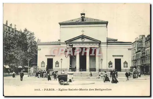 Paris Cartes postales Eglise Sainte Marie des Batignolles