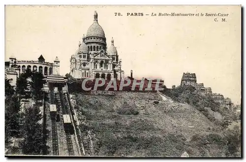 Paris Cartes postales La butte montmartre et le SAcre Coeur