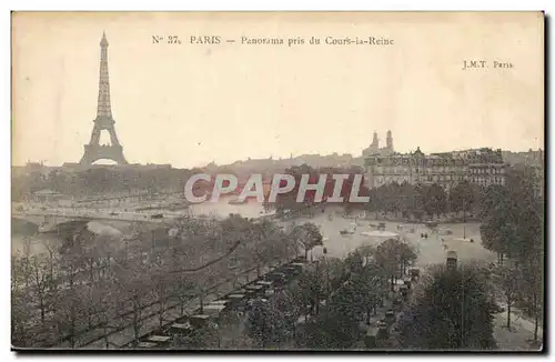 Paris Cartes postales Panorama pris du Cours la reine