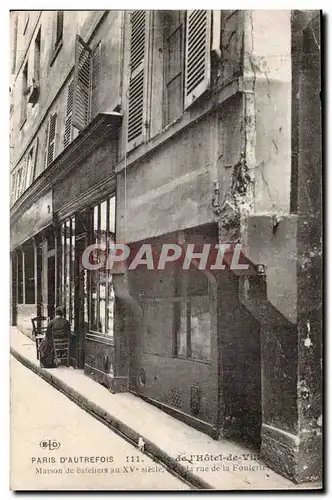 Paris Ansichtskarte AK Rue de l&#39hotel de ville Maison des bateliers dans la rue de la Foulerie