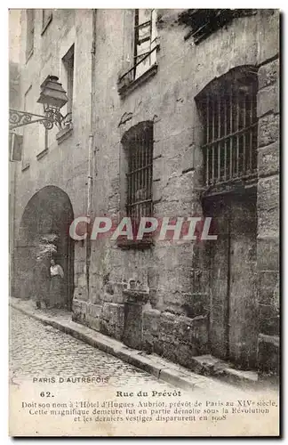 Paris Cartes postales Rue du Prevot doit son nom a l&#39hotel d&#39hugues Aubriot prevot de Paris