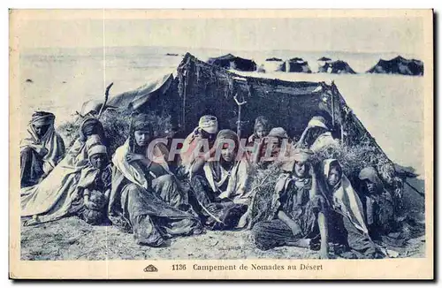 Algerie Ansichtskarte AK Scenes et types CAmpement de nomades dans le desert