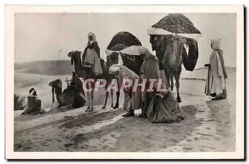 Algerie Ansichtskarte AK Scenes et types La priere du desert