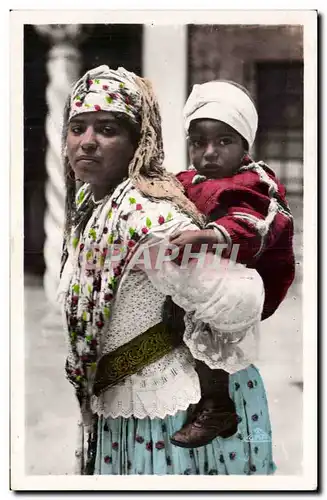 Algerie Ansichtskarte AK scenes et types Mauresque et son enfant