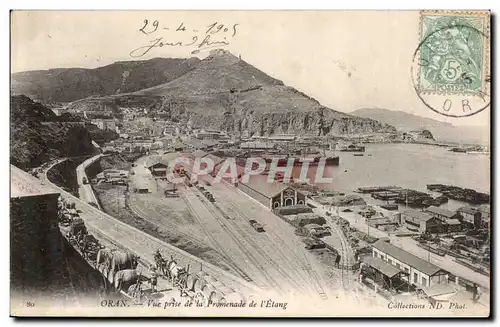 Algerie Oran Ansichtskarte AK Vue prise de la promenade de l&#39etang