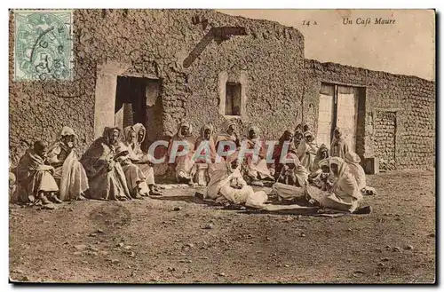 Algerie Cartes postales Scenes et types Un cafe maure