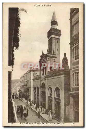 Algerie Constantine Cartes postales La grande mosquee Rue nationale