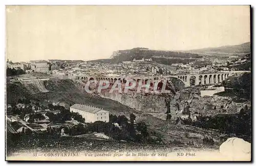 Algerie Constantine Ansichtskarte AK Vue generale prise de la route de Setif