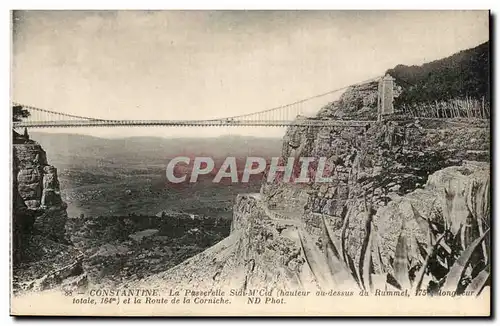 Algerie Constantine Ansichtskarte AK La passerelle Sidi M Cid et la route de la corniche