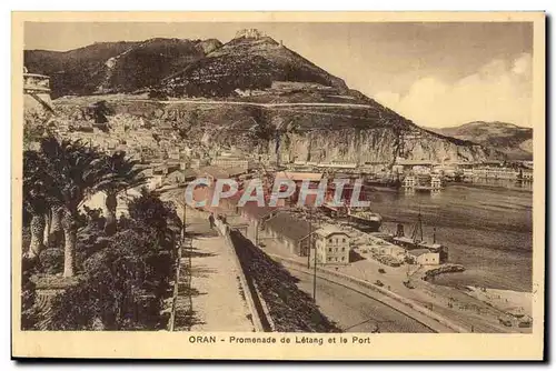 Algerie Oran Ansichtskarte AK Promenade de Letang et le port