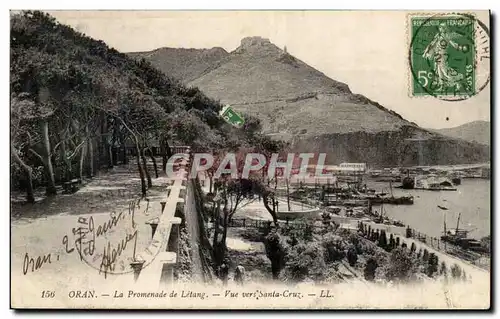 Algerie Oran Ansichtskarte AK La promenade de Letang Vue vers Santa CRuz