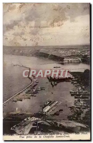 Algerie Oran Cartes postales La nouvelle jetee et le port Vue prise de la chapelle SAnta CRuz