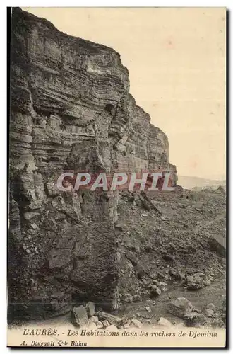 Algerie L&#39aures Cartes postales Les habitations dans les rocehrs de Djemina