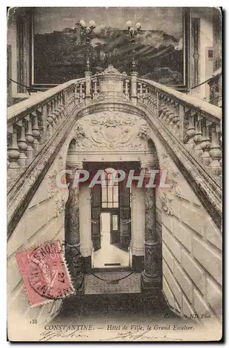 Constantine - Algerie - Afrique - Hotel de Ville - Le Grand Escalier - Cartes postales